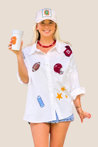 Gameday Oxford Crimson/White Shirt