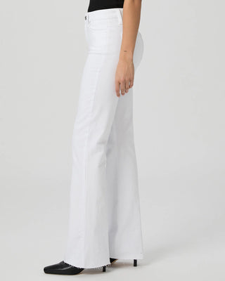 High Rise Laurel Canyon 32" w/Raw Hem Crisp White