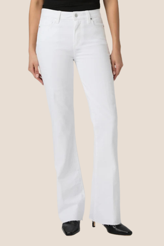 High Rise Laurel Canyon 32" w/Raw Hem Crisp White
