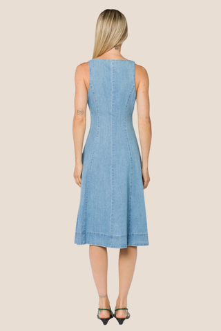 Xenia Sleveless Denim Dress