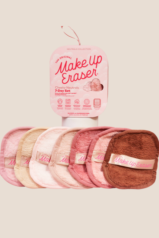 Sweet Cheeks Makeup Eraser 7-Day Set | Blush/Pink Neutrals