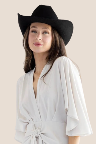 Black Rider Wool Cowboy Hat