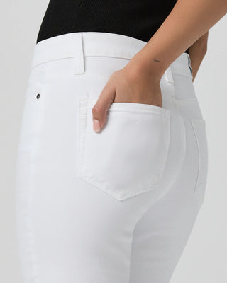 High Rise Laurel Canyon 32" w/Raw Hem Crisp White