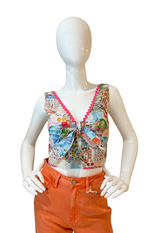 Tie Front Rac Ric Top