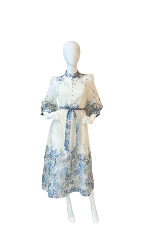Wildflower Stand Collar A-Line 50" Dress