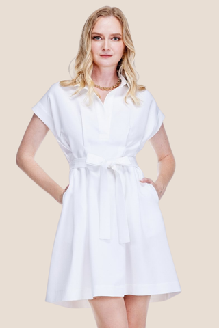 Fit & Darts Dress White