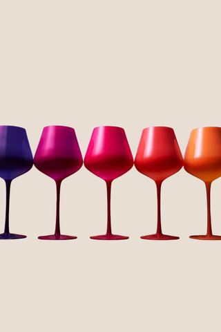 Southwest Sunset Large Colored Wine Glass| Set Of 5 | 20 Oz