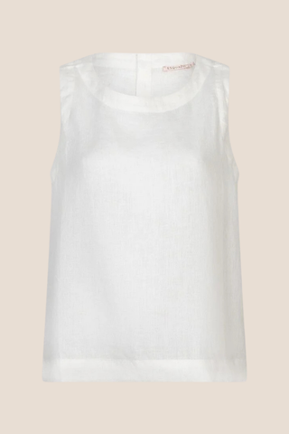 Sleeveless Linen Top