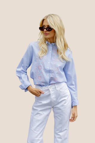 Embroidered Button Down
