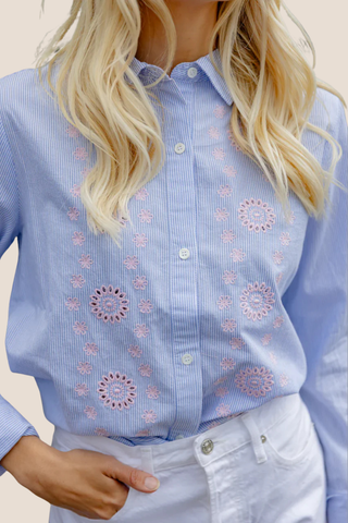 Embroidered Button Down