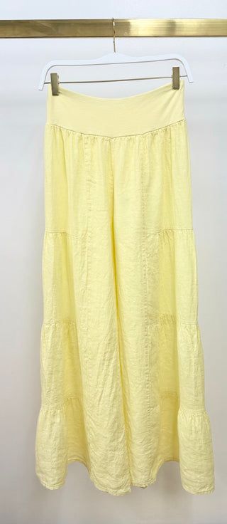 Linen Tiered Palazzo Pant